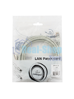 Патч-корд FTP Cablexpert cat.5e, 3м, литой, многожильный серый