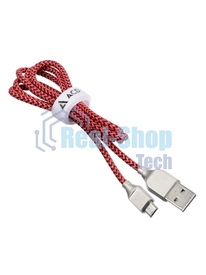 Кабель USB ACD-Titan MicroUSB - USB-A Нейлон, 1м, красно-черный