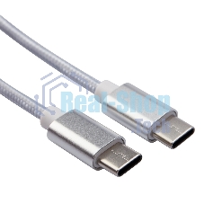 Кабель Rexant Type-C - Type-C 2,4A/1м/PVC/белый