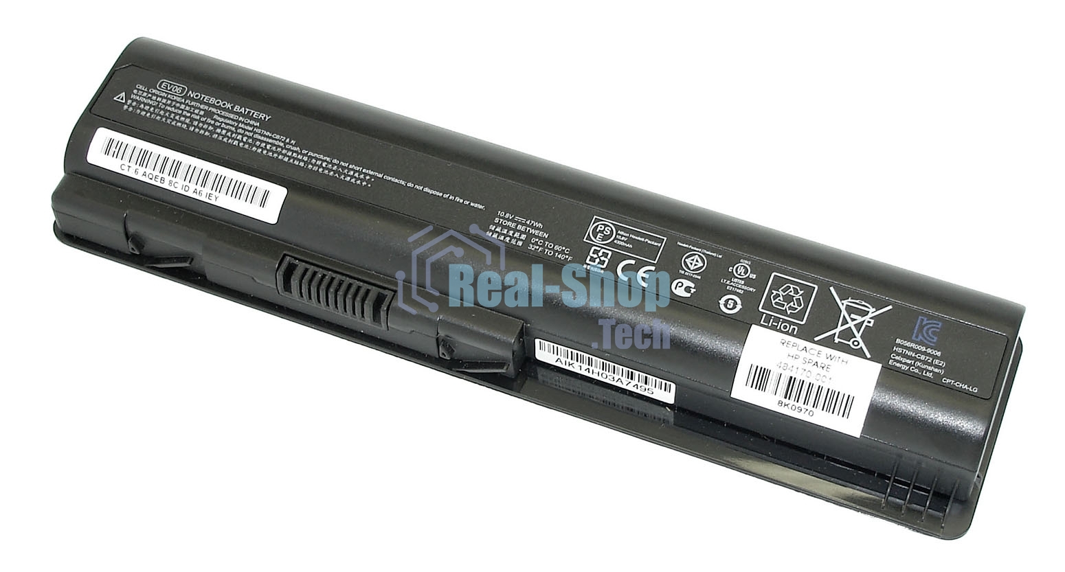 Аккумуляторная батарея для ноутбука HP Pavilion DV4, Compaq CQ40 (HSTNN-CB72) 47Wh черный