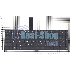 Клавиатура для ноутбука Asus K56 черная без рамки, плоский Enter