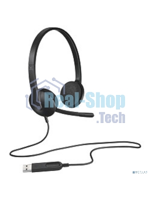 Гарнитура Logitech H340 чёрный, проводная, USB