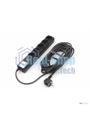 Сетевой фильтр Powercube SPG5-10M 10 м, 5 розеток, черный, коробка