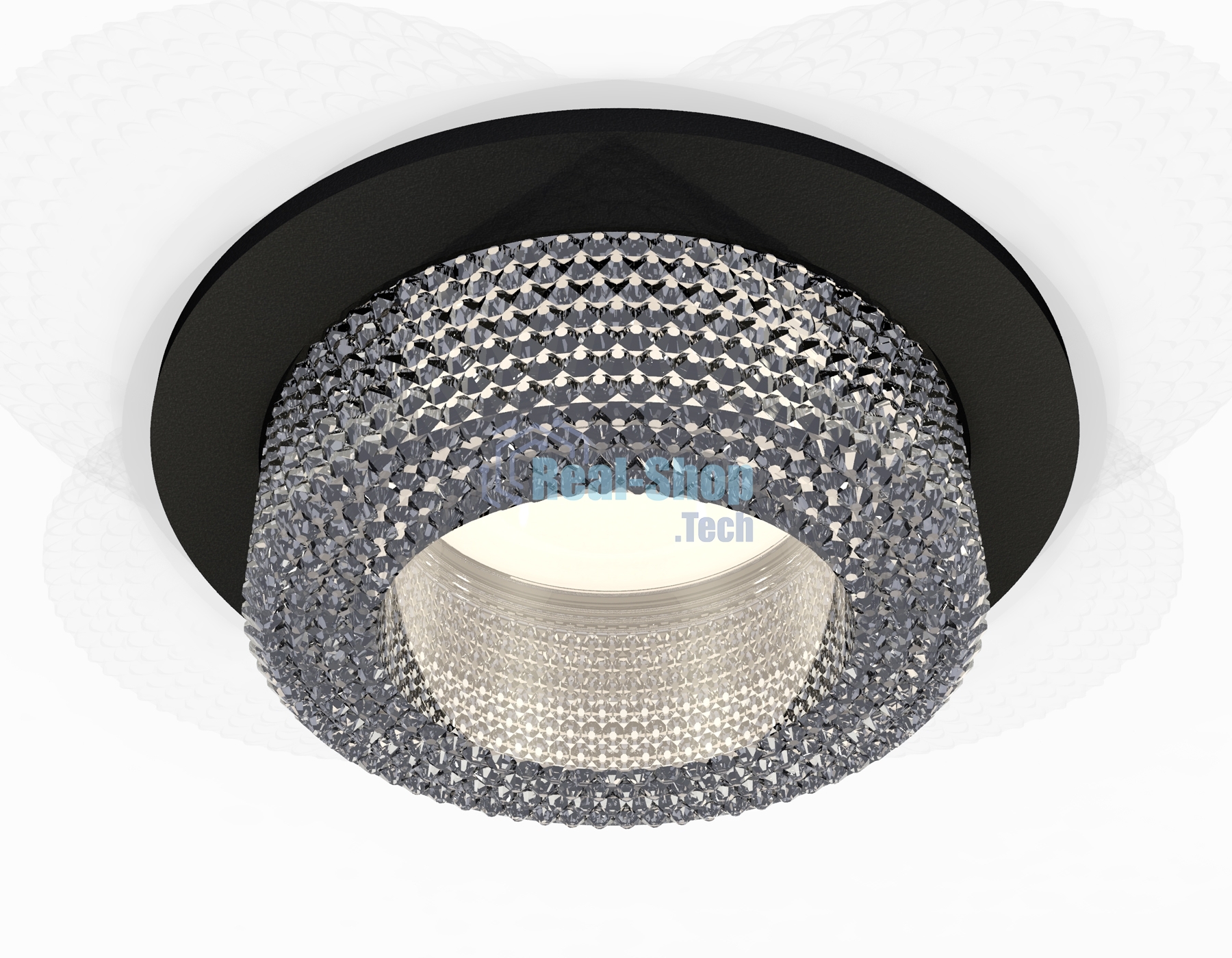 Комплект встраиваемого светильника Ambrella light XC7622020 SBK/CL черный песок/прозрачный MR16 GU5.3 (C7622, N7191)