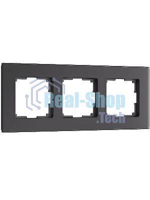 Рамка на 3 поста Senso (черный, стекло soft-touch) W0033108