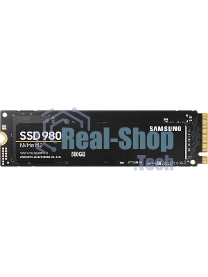 Накопитель SSD Samsung 980 MZ-V8V500BW, 500Gb, PCIe 3.0 x4, M.2 2280, NVMe, R/W 3100/2600