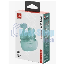 Наушники TWS JBL Wave Beam мятный, внутриканальные, Bluetooth, быстрая зарядка, до 8 ч