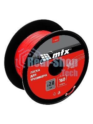 Леска для триммера MTX звезда 2,0 мм х 160 м, на катушке