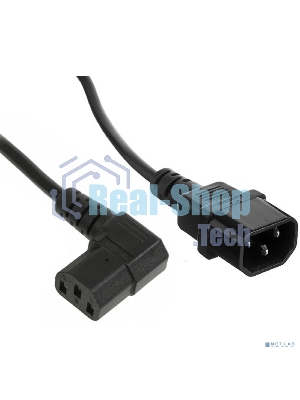 Кабель питания ExeGate Power EC-1P (C13 угловой->C14, VDE-250V-3*1.0мм2, медь, черный, 16A, 1 м)
