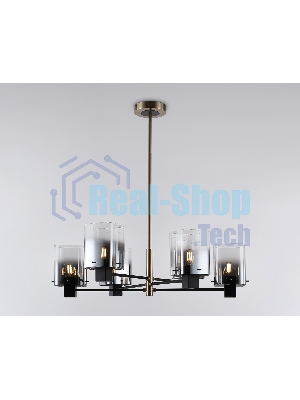 Люстра Ambrella light LH57041/6 BK/DBS/SM черный/темная латунь/дымчатый E14/6 max 40W D690*690