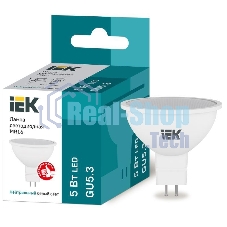 Лампа cветодиодная IEK LLE-MR16-5-230-40-GU5 ECO MR16 софит 5Вт 230В 4000К GU5.3