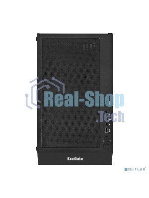 Компьютерный корпус Miditower ExeGate EVO-5001A-700NPX (ATX, БП 700NPX с вент. 12 см, 2хUSB+1хUSB 3.0+HD Audio, черный, 3 вент.12см с RGb подсветкой, боковая панель - закаленное стекло)