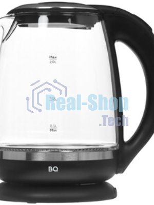 Электрочайник BQ KT2049G черный, 2 л, 2200 Вт, скрытый нагревательный элемент