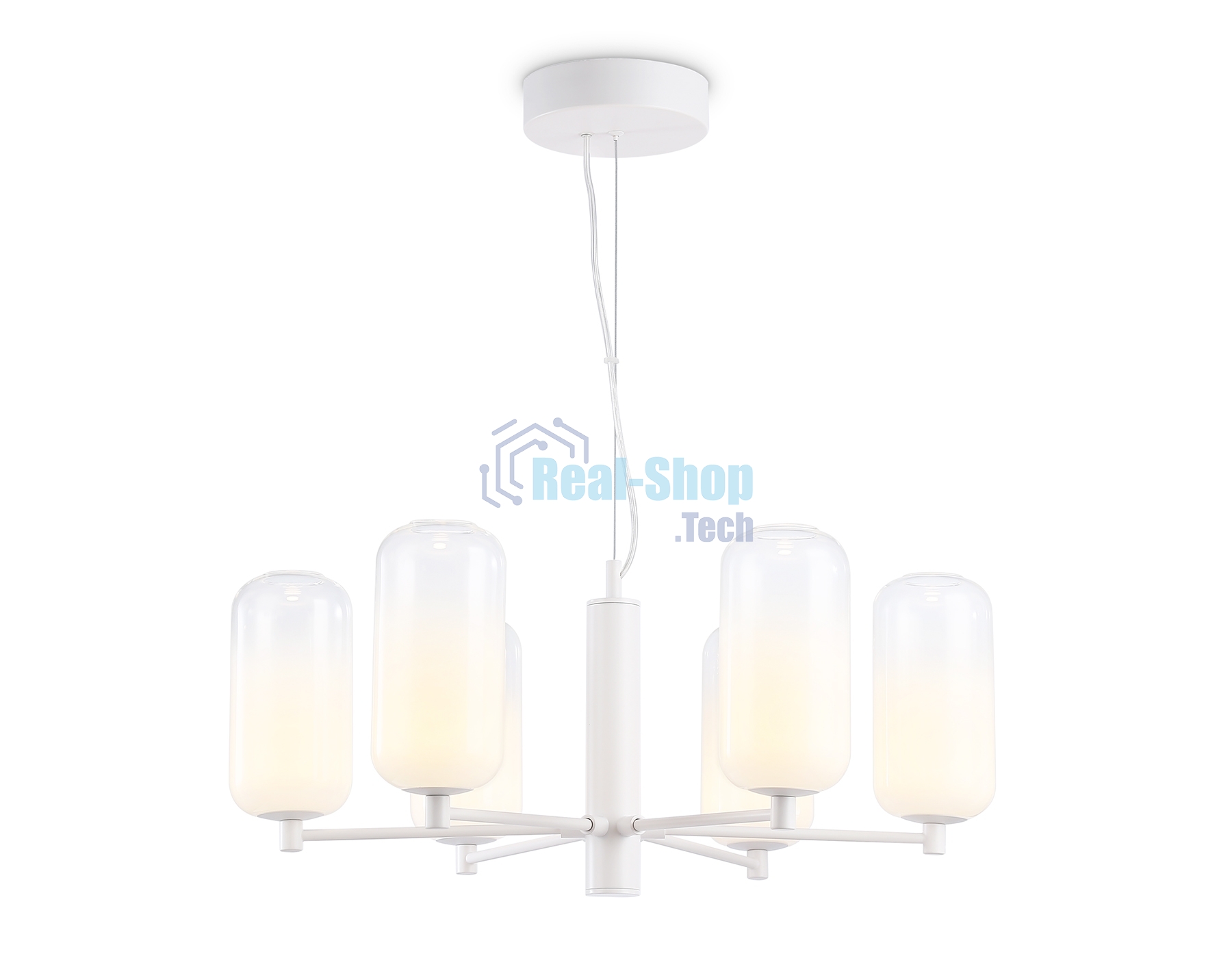 Подвесной светодиодный светильник Ambrella light LH11107/6 WH/FR белый/белый матовый 24W 3000K D630*280
