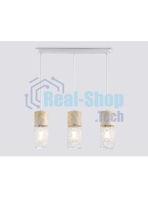 Светильник Ambrella light TR8499/3 WH/WD белый/дерево E27/3 max 60W 550*100*1000