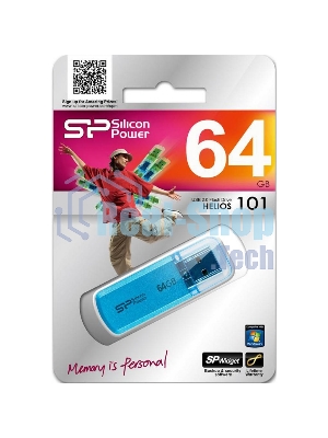 Флешка USB Silicon Power R/W 64Gb Helios 101 SP064Gb,UF2101V1B USB 2.0 синий