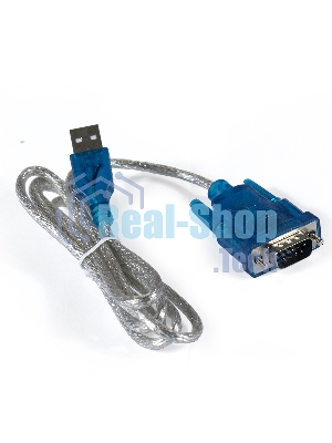 Кабель-адаптер ExeGate EX284951RUS USB 2.0-RS232 ExeGate EX-UAS-1.2 (Am/DB9M, 1,2м, крепеж разъема - винты)