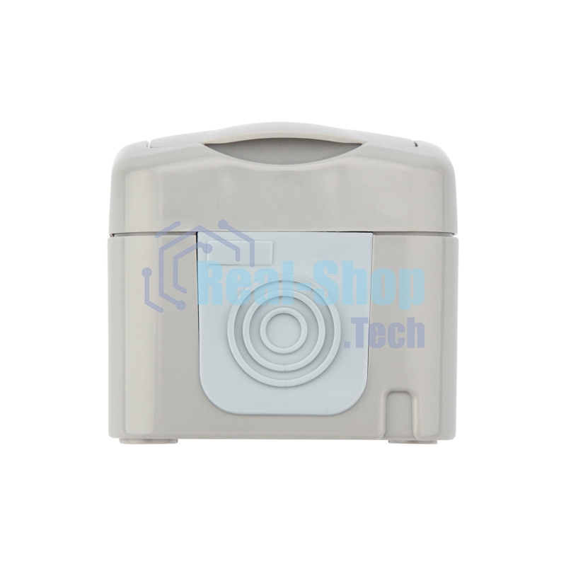 Розетка одноместная Kranz Mini OG IP54, с заземлением, о/у, серая