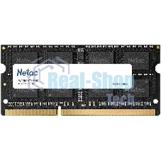 Оперативная память NETAC Basic, DDR3L, 4GB (1x4GB), 1600MHz, CL11, SO-DIMM