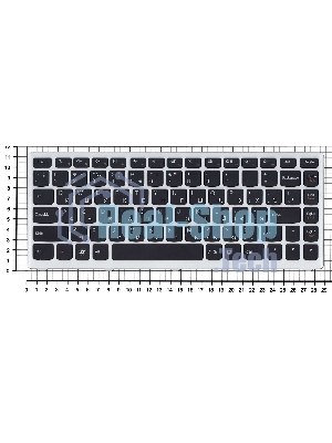 Клавиатура для ноутбука Lenovo IdeaPad U310 черная с серой рамкой