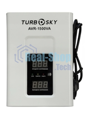 Стабилизатор напряжения Turbosky AVR-1500VA 1.5кВА однофазный черный