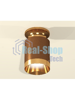 Светильник Ambrella Light XS6304130 SCF/PYG кофе песок/золото желтое полированное MR16 GU5.3 (N6905, C6304, N6134)