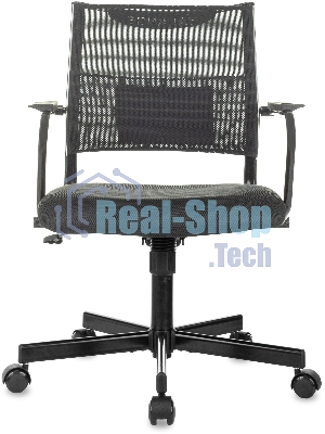 Кресло офисное Бюрократ CH Balance-Low черный Elastic-102 TW-11 сетка/ткань, низк. спин. крестов. металл черный