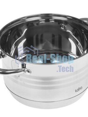 Кастрюля Lara LR02-582 SONATA 20x12,5 см, 3.9 л, нержавеющая сталь, с крышкой