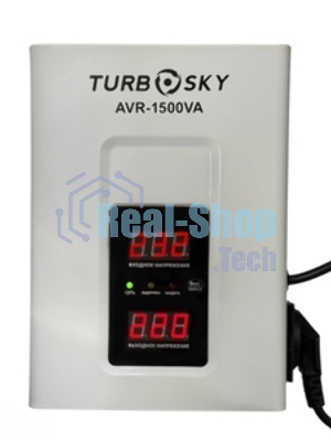 Стабилизатор напряжения Turbosky AVR-1500VA 1.5кВА однофазный черный