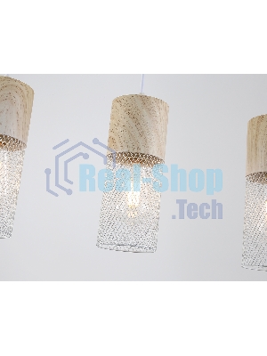 Светильник Ambrella light TR8499/3 WH/WD белый/дерево E27/3 max 60W 550*100*1000