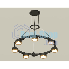 Светильник Ambrella light XR92051502/7 SBK/PYG черный песок/золото желтое полированное GX53 (A9205, C9238, N8124)