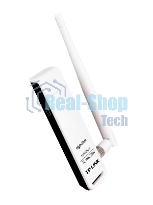 Адаптер TP-Link SOHO TL-WN722N 150Mbps High Gain Wireless N USB Adapter with Cradle, 1T1R, 2.4GHz, 802.11n/g/b, 1 detachable antenna