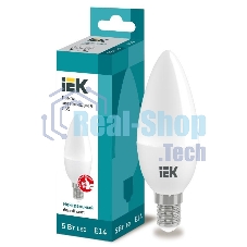 Лампа cветодиодная IEK LLE-C35-5-230-40-E14 ECO C35 свеча 5Вт 230В 4000К E14