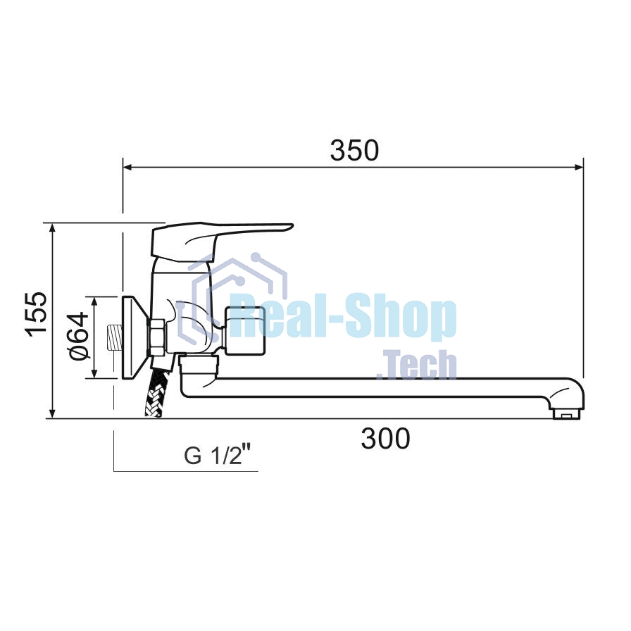 SL55-006E Смеситель для ванны, ø40