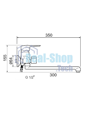 SL55-006E Смеситель для ванны, ø40