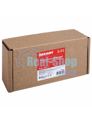Выключатель клавишный Rexant 250V 15А (6с) ON-OFF красный с подсветкой двойной
