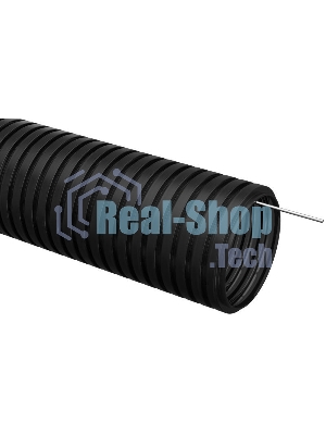 Труба гофрированная IEK (CTG20-20-K02-100-1) ПНД d 20 с зондом (100 м) IEK черный 403085