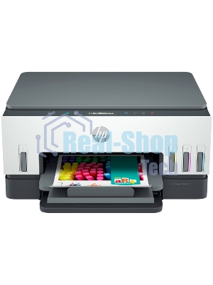 МФУ струйное HP Smart Tank 670, A4, цветной, печ. до 12 стр/мин., 4800x1200 dpi (печ.), 1200x1200 dpi (скан.), Bluetooth, USB Type-A, Wi-Fi