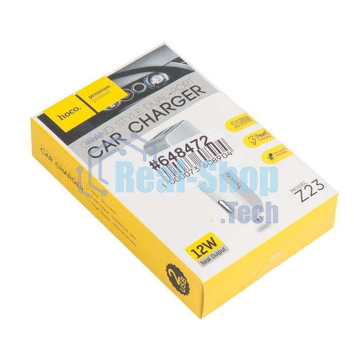 Авто ЗУ/HOCO HC-78005 Z23/2 USB/Выход: 12W/белый