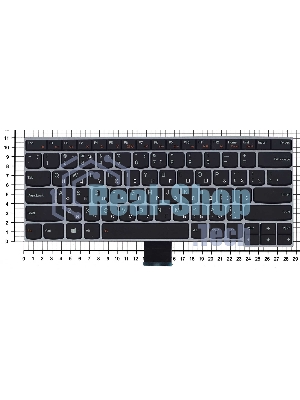Клавиатура для ноутбука Lenovo V490 V490U V490UA черная с серебристой рамкой