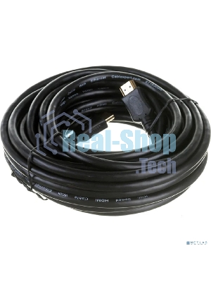 Кабель HDMI Cablexpert CC-HDMI4L-10M, 10м, v2.0, 19M/19M, серия Light, черный, позол.разъемы, экран, пакет