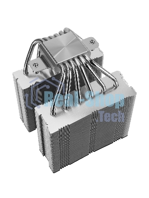 Кулер для процессора Thermalright Royal Knight 120 SE (4-pin PWM, 155мм, Ni/Cu, 6x6мм, 2x120мм, 66.17CFM/59CFM, 25.6dBA/26.1dBA, 1500RPM/1800RPM, S: 1200, 1700, 1851, 115X, AM4, AM5, silver, black)