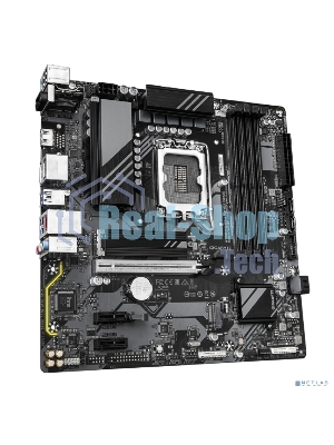 Материнская плата Gigabyte B760M DS3H WIFI6E GEN5, LGA1700, Intel B760, 4xDDR5, 4xSATA, 2xM.2, 1xPCIe 5.0 x16, 2xPCIe 4.0 x1, 1xHDMI, 2xDP, 1x2.5Gb LAN, Wi-Fi 6E, Bluetooth 5.3, 1xUSB-C 10Gbps, 3xUSB-A 5Gbps, 2xUSB-A 2.0, 3x3.5 мм, 7.1, mATX