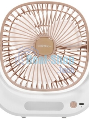 Вентилятор Centek CT-5041 бежевый, настольный, 5 Вт, 3 скорости, 10 см
