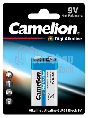 Элемент питания Camelion (1655) 6LR61 PLUS ALKALINE BL-1 (6LR61-BP1 9В)