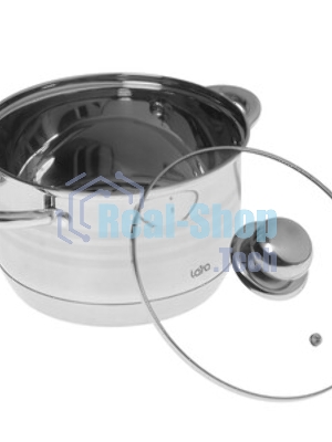 Кастрюля Lara LR02-582 SONATA 20x12,5 см, 3.9 л, нержавеющая сталь, с крышкой