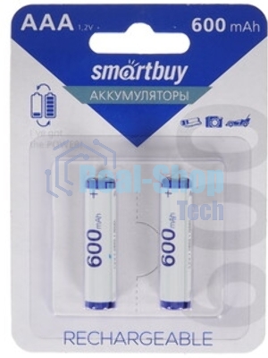 Аккумулятор NiMh Smartbuy SBBR-3A02BL600 AAA/2BL 600 mAh (24/240)(2шт. в уп-ке)