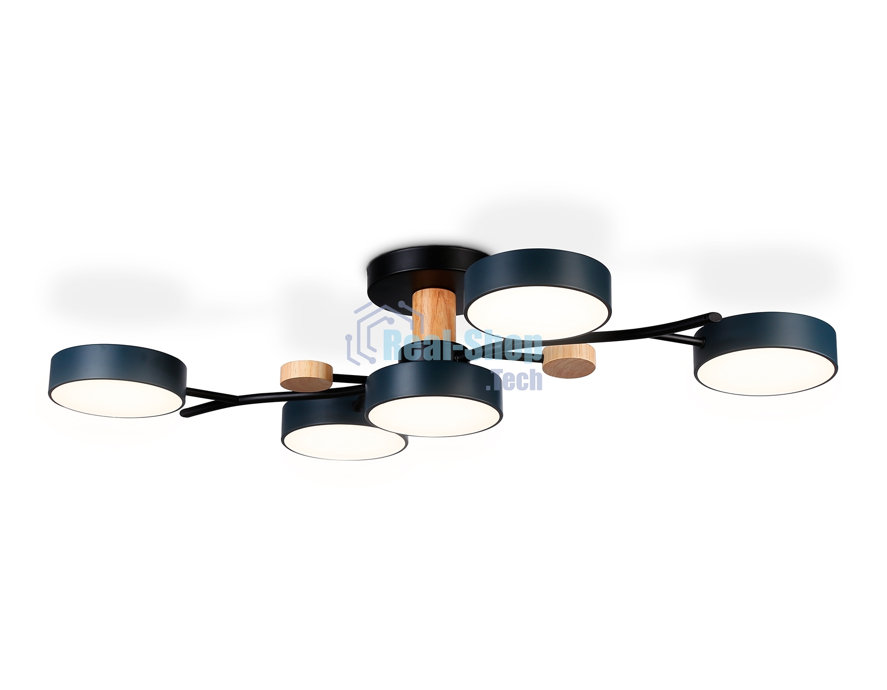 Светильник Ambrella light FL4835/5 BK черный 3000K-6400K 70W 830*400*160 (ПДУ ИК)