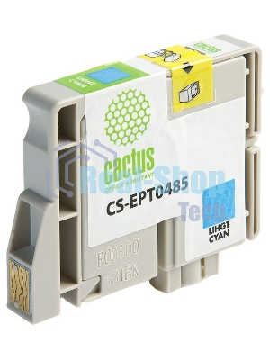 Картридж струйный Cactus CS-EPT0485 светло-голубой (14,4 мл) для Epson Stylus Photo R200/R220/R300/R320/R340/RX500/RX600/RX620/RX640