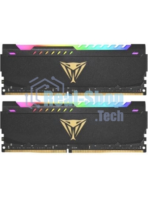 Оперативная память Patriot Viper Steel, DDR4, 64GB (2x32GB), 3200MHz, CL18, DIMM, с радиатором, RGB, черный